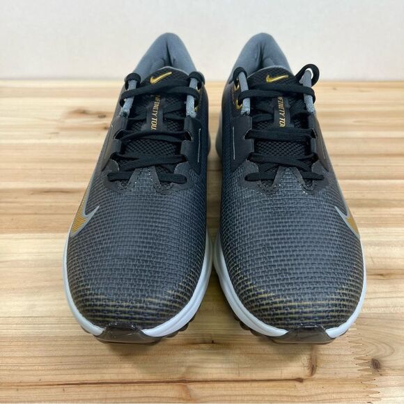 NEW Nike Zoom Infinity Tour 2 Golf shoes cleats Mens 10.5 Black gold - Picture 2 of 8
